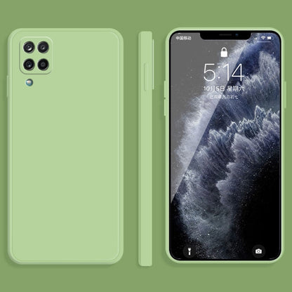 For Samsung Galaxy A12 5G Solid Color Imitation Liquid Silicone Straight Edge Dropproof Full Coverage Protective Case(Matcha Green) by buy2fix