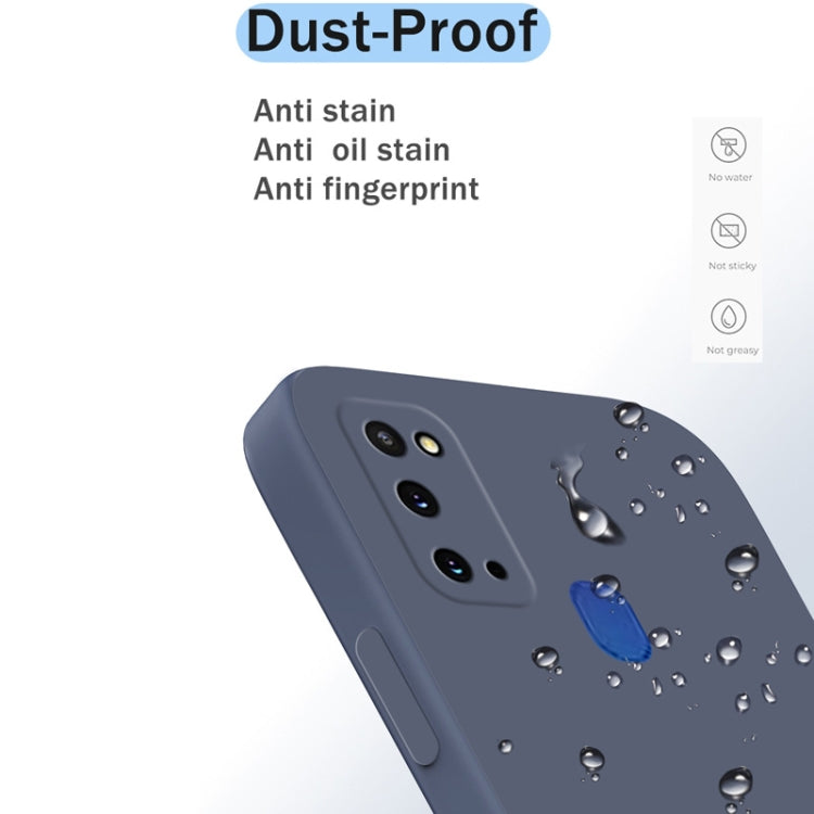 For Samsung Galaxy A21s Solid Color Imitation Liquid Silicone Straight Edge Dropproof Full Coverage Protective Case(Sky Blue) by buy2fix