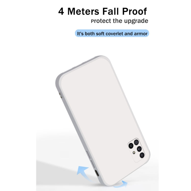 For Samsung Galaxy A31 Solid Color Imitation Liquid Silicone Straight Edge Dropproof Full Coverage Protective Case(White) by buy2fix