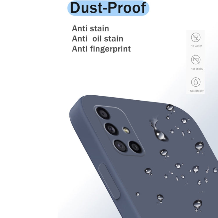 For Samsung Galaxy A31 Solid Color Imitation Liquid Silicone Straight Edge Dropproof Full Coverage Protective Case(Blue) by buy2fix
