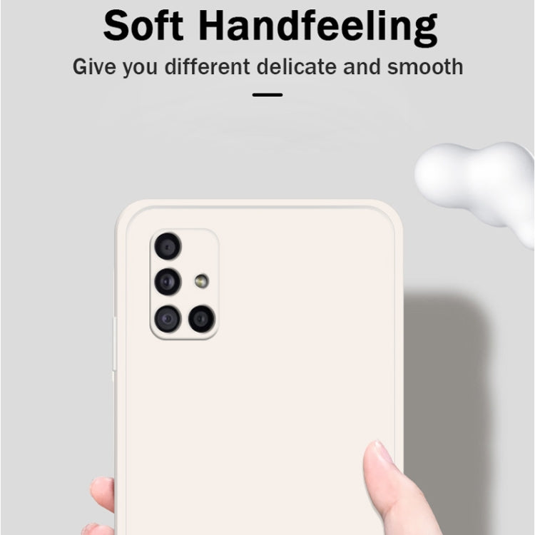 For Samsung Galaxy A31 Solid Color Imitation Liquid Silicone Straight Edge Dropproof Full Coverage Protective Case(Sky Blue) by buy2fix