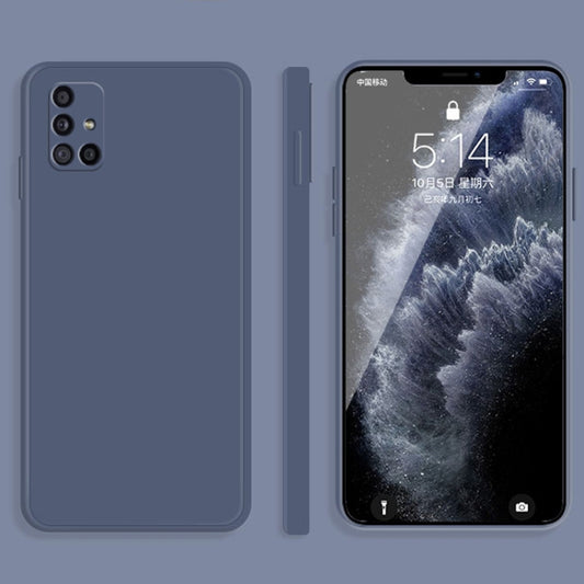 For Samsung Galaxy A31 Solid Color Imitation Liquid Silicone Straight Edge Dropproof Full Coverage Protective Case(Grey) by buy2fix
