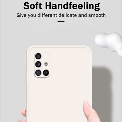For Samsung Galaxy A31 Solid Color Imitation Liquid Silicone Straight Edge Dropproof Full Coverage Protective Case(Black) - Galaxy Phone Cases by buy2fix | Online Shopping UK | buy2fix