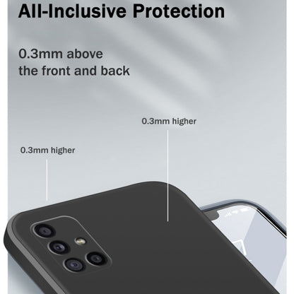 For Samsung Galaxy A31 Solid Color Imitation Liquid Silicone Straight Edge Dropproof Full Coverage Protective Case(Black) - Galaxy Phone Cases by buy2fix | Online Shopping UK | buy2fix