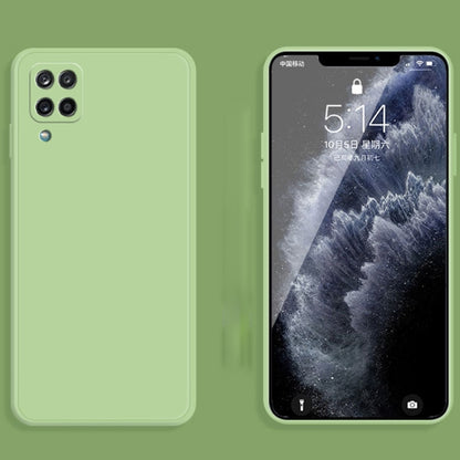 For Samsung Galaxy A42 5G Solid Color Imitation Liquid Silicone Straight Edge Dropproof Full Coverage Protective Case(Matcha Green) by buy2fix