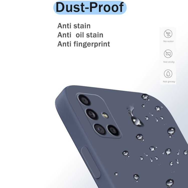 For Samsung Galaxy A71 Solid Color Imitation Liquid Silicone Straight Edge Dropproof Full Coverage Protective Case(Blue) by buy2fix