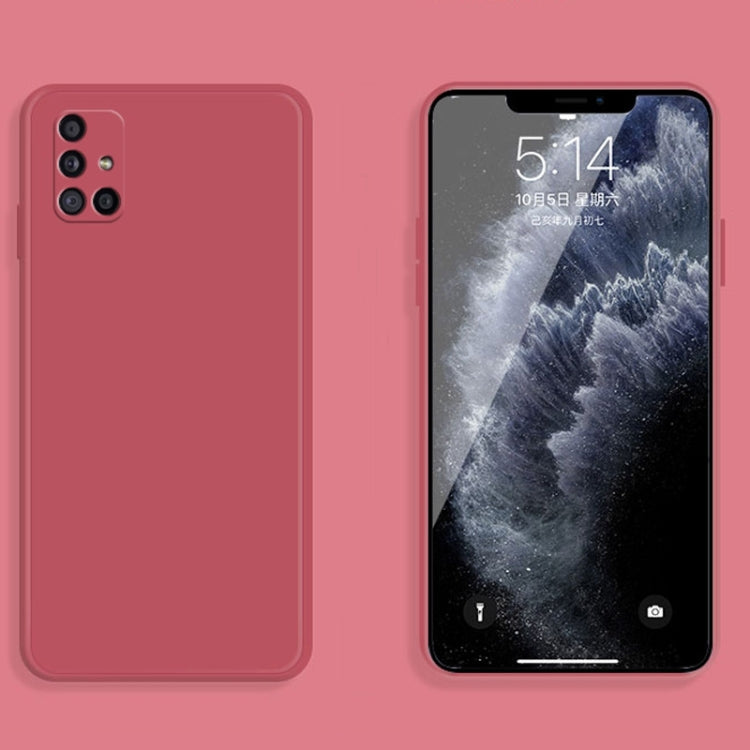 For Samsung Galaxy A71 Solid Color Imitation Liquid Silicone Straight Edge Dropproof Full Coverage Protective Case(Red) by buy2fix