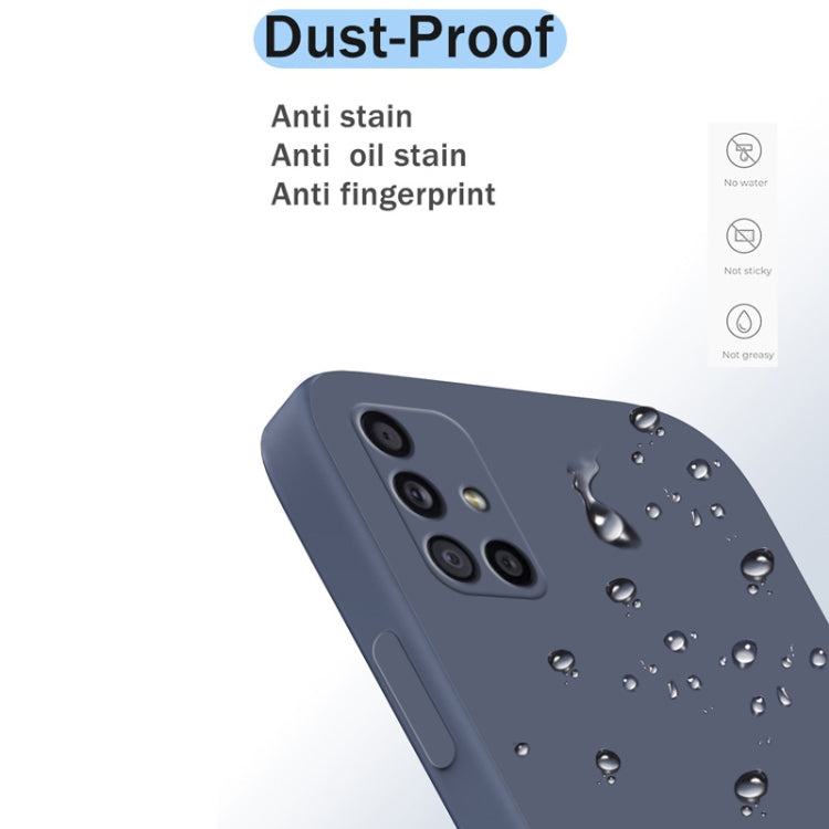 For Samsung Galaxy M51 Solid Color Imitation Liquid Silicone Straight Edge Dropproof Full Coverage Protective Case(Black) by buy2fix