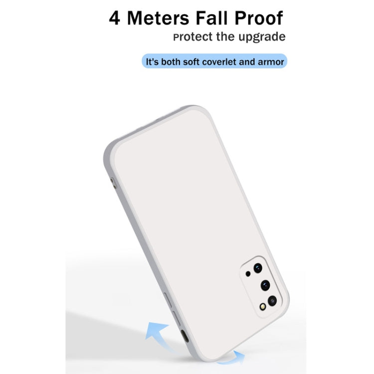 For Samsung Galaxy S20 Solid Color Imitation Liquid Silicone Straight Edge Dropproof Full Coverage Protective Case(White) by buy2fix