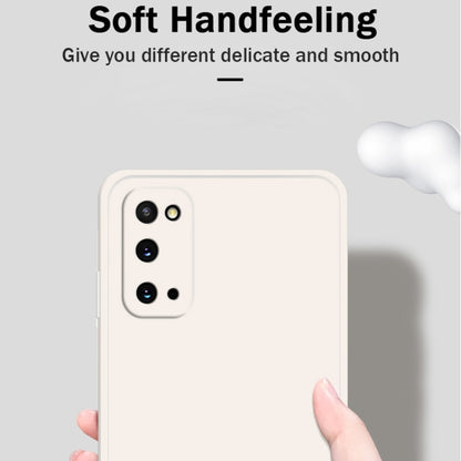 For Samsung Galaxy S20 Solid Color Imitation Liquid Silicone Straight Edge Dropproof Full Coverage Protective Case(Purple) by buy2fix