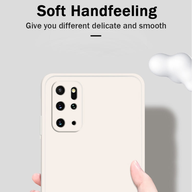 For Samsung Galaxy S20+ Solid Color Imitation Liquid Silicone Straight Edge Dropproof Full Coverage Protective Case(White) by buy2fix