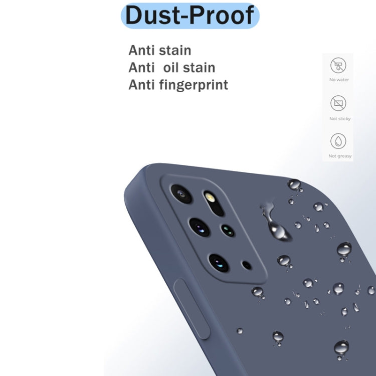 For Samsung Galaxy S20+ Solid Color Imitation Liquid Silicone Straight Edge Dropproof Full Coverage Protective Case(Sky Blue) by buy2fix