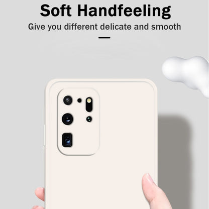 For Samsung Galaxy S20 Ultra Solid Color Imitation Liquid Silicone Straight Edge Dropproof Full Coverage Protective Case(Dark Green) by buy2fix