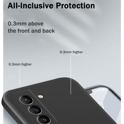 For Samsung Galaxy S21+ 5G Solid Color Imitation Liquid Silicone Straight Edge Dropproof Full Coverage Protective Case(Sky Blue) - Galaxy S21+ 5G Cases by buy2fix | Online Shopping UK | buy2fix