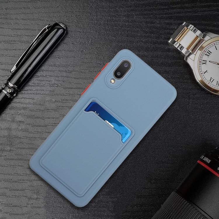 For Samsung Galaxy A02 Card Slot Design Shockproof TPU Protective Case(Gray) by buy2fix