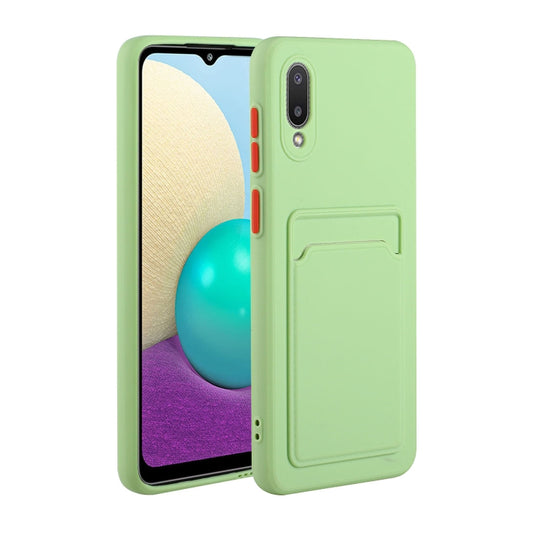For Samsung Galaxy A02 Card Slot Design Shockproof TPU Protective Case(Green) by buy2fix