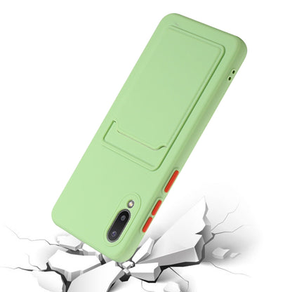 For Samsung Galaxy A02 Card Slot Design Shockproof TPU Protective Case(Green) by buy2fix