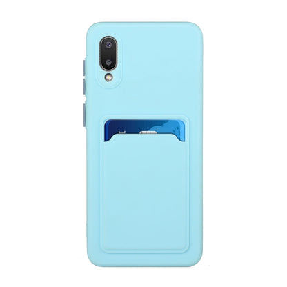 For Samsung Galaxy A02 Card Slot Design Shockproof TPU Protective Case(Sky Blue) by buy2fix