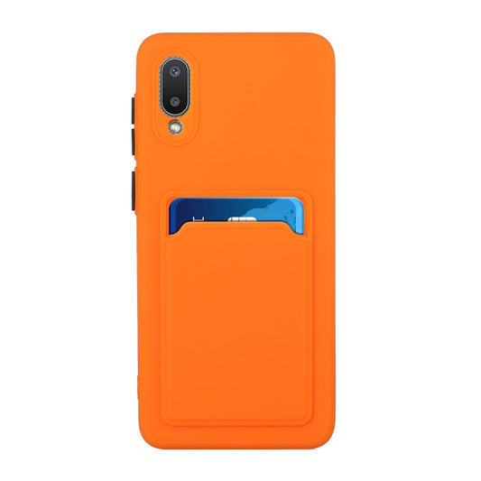 For Samsung Galaxy A02 Card Slot Design Shockproof TPU Protective Case(Orange) by buy2fix