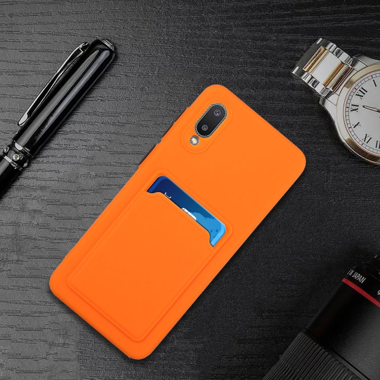 For Samsung Galaxy A02 Card Slot Design Shockproof TPU Protective Case(Orange) by buy2fix
