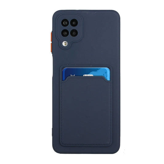 For Samsung Galaxy A12 5G Card Slot Design Shockproof TPU Protective Case(Dark Blue) by buy2fix