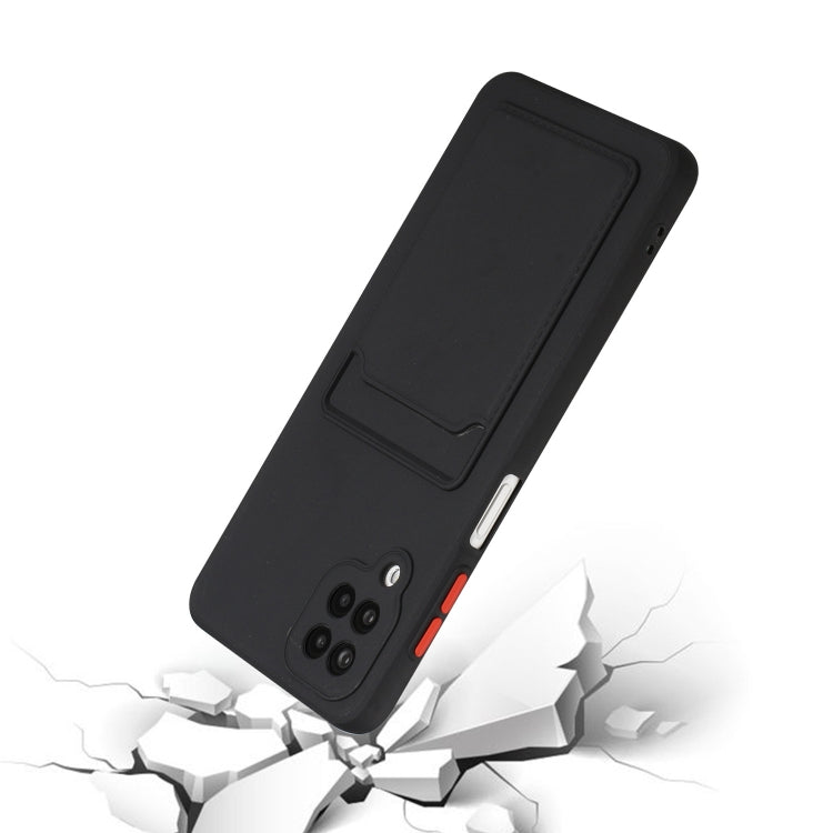 For Samsung Galaxy A12 5G Card Slot Design Shockproof TPU Protective Case(Black) - Galaxy Phone Cases by buy2fix | Online Shopping UK | buy2fix