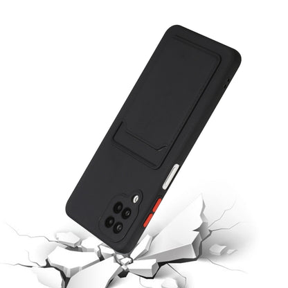 For Samsung Galaxy A12 5G Card Slot Design Shockproof TPU Protective Case(Black) - Galaxy Phone Cases by buy2fix | Online Shopping UK | buy2fix