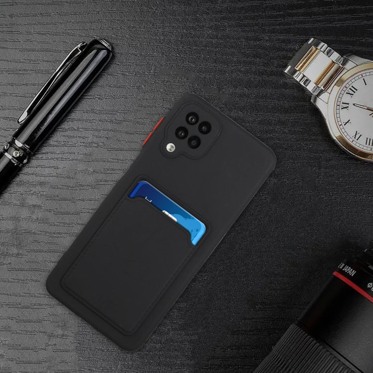 For Samsung Galaxy A12 5G Card Slot Design Shockproof TPU Protective Case(Black) - Galaxy Phone Cases by buy2fix | Online Shopping UK | buy2fix