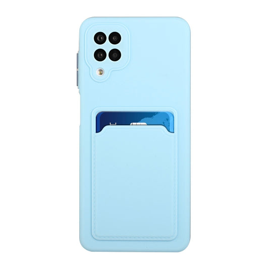 For Samsung Galaxy A12 5G Card Slot Design Shockproof TPU Protective Case(Sky Blue) by buy2fix