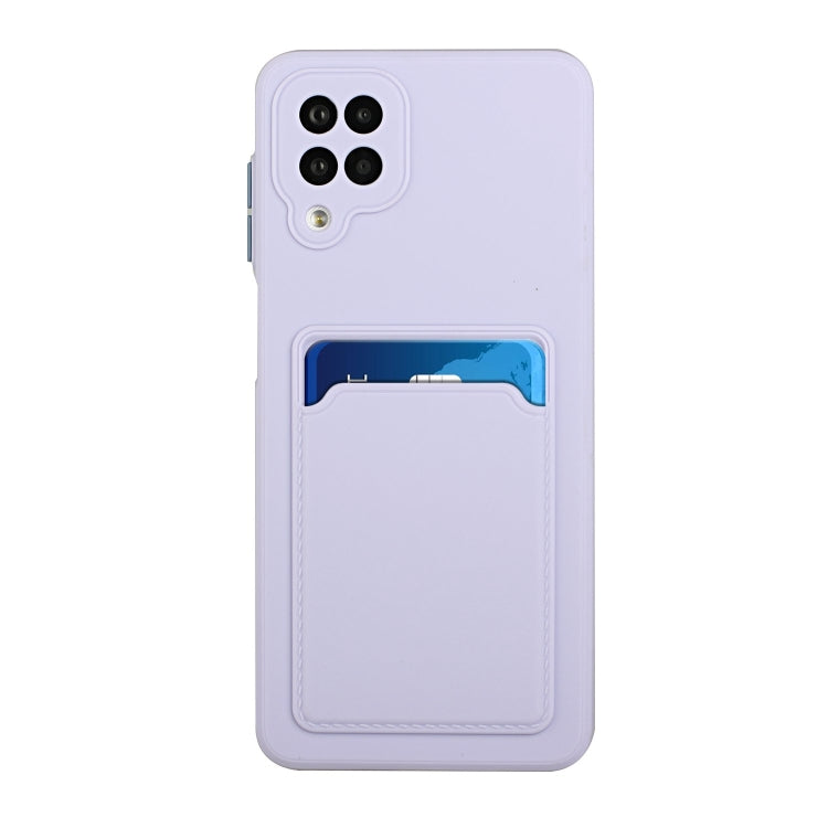 For Samsung Galaxy A12 5G Card Slot Design Shockproof TPU Protective Case(Purple) by buy2fix
