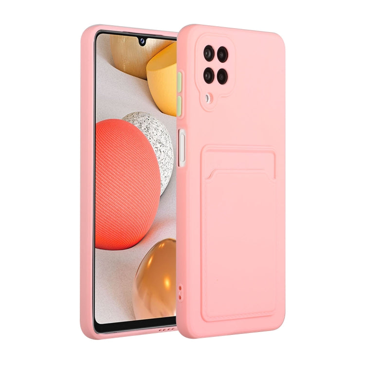 For Samsung Galaxy A12 5G Card Slot Design Shockproof TPU Protective Case(Pink) by buy2fix