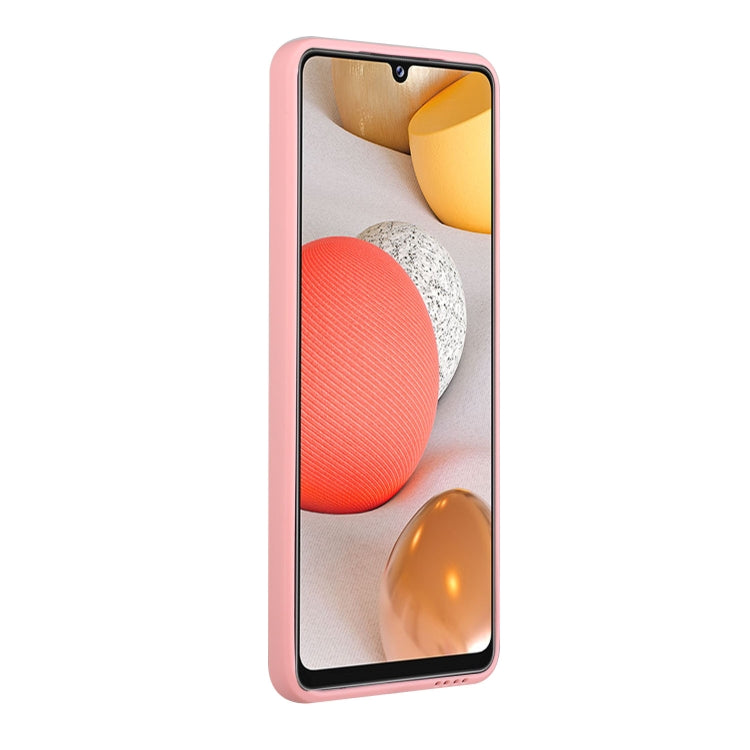 For Samsung Galaxy A12 5G Card Slot Design Shockproof TPU Protective Case(Pink) by buy2fix