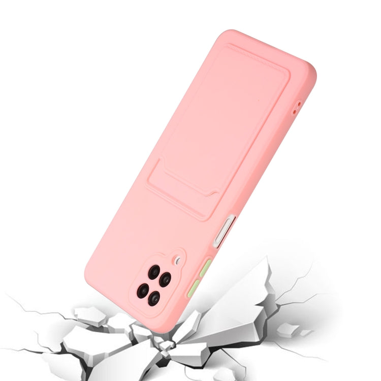 For Samsung Galaxy A12 5G Card Slot Design Shockproof TPU Protective Case(Pink) by buy2fix