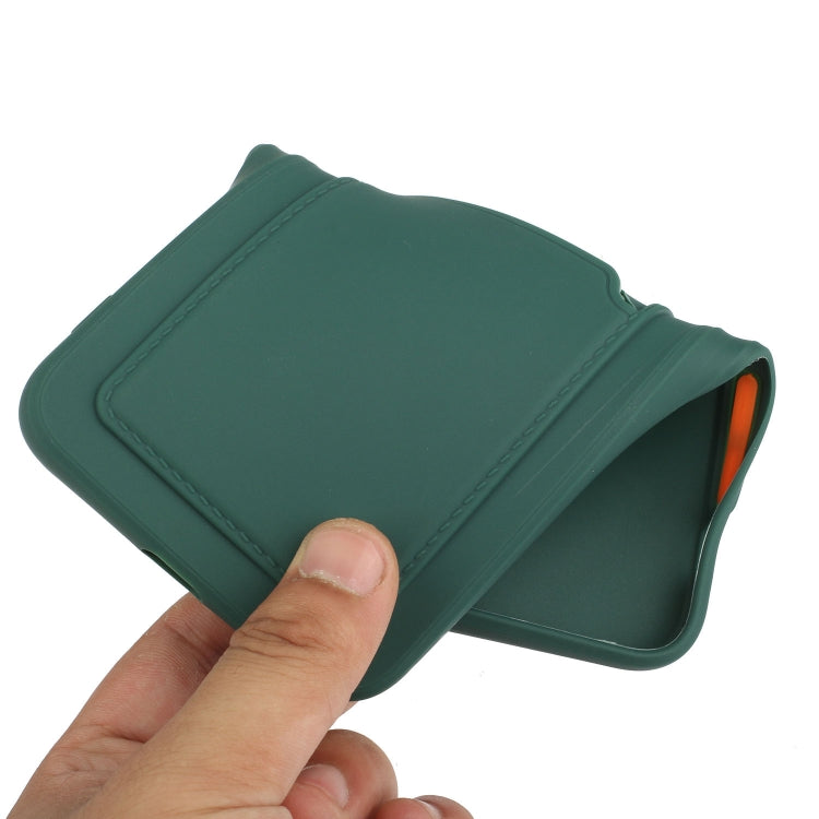 For Samsung Galaxy A32 4G Card Slot Design Shockproof TPU Protective Case(Dark Green) - Galaxy Phone Cases by buy2fix | Online Shopping UK | buy2fix
