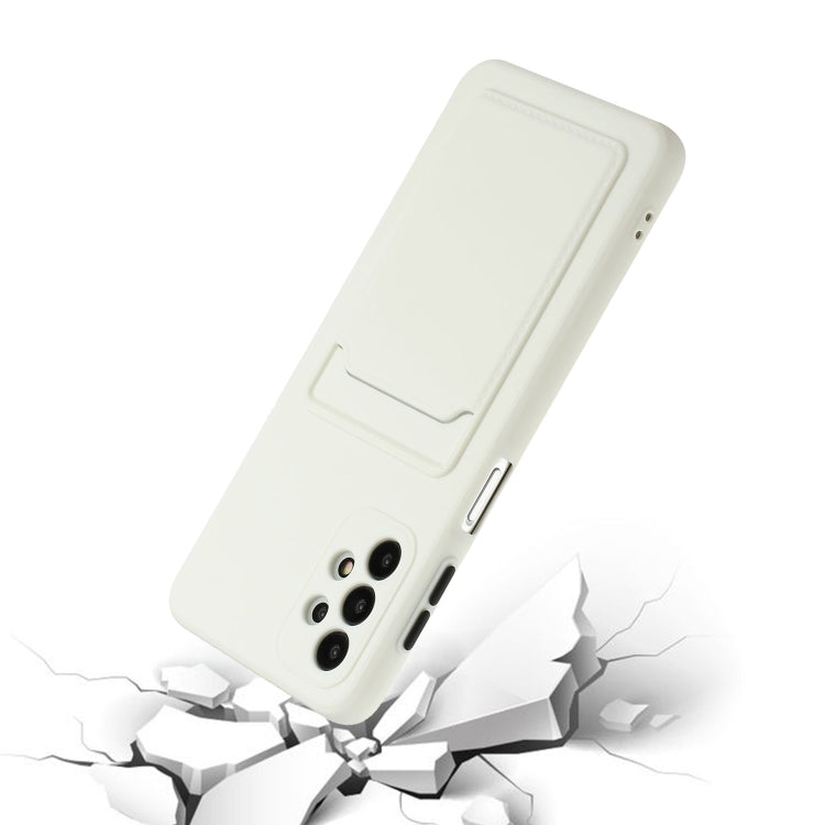 For Samsung Galaxy A32 4G Card Slot Design Shockproof TPU Protective Case(White) by buy2fix