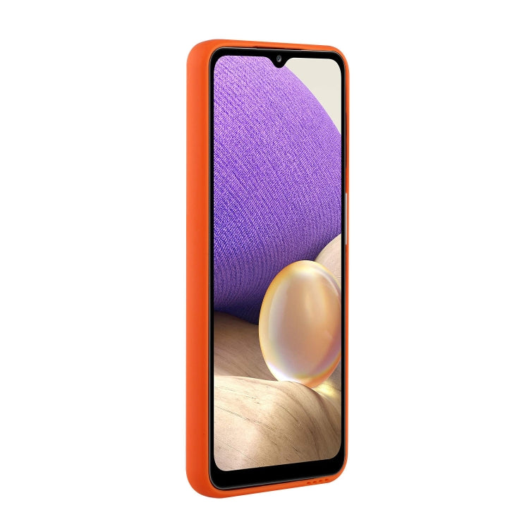 For Samsung Galaxy A32 4G Card Slot Design Shockproof TPU Protective Case(Orange) - Galaxy Phone Cases by buy2fix | Online Shopping UK | buy2fix