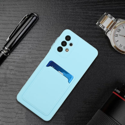 For Samsung Galaxy A32 5G Card Slot Design Shockproof TPU Protective Case(Sky Blue) by buy2fix