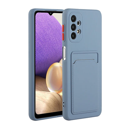For Samsung Galaxy A52 5G / 4G Card Slot Design Shockproof TPU Protective Case(Gray) - Galaxy Phone Cases by buy2fix | Online Shopping UK | buy2fix