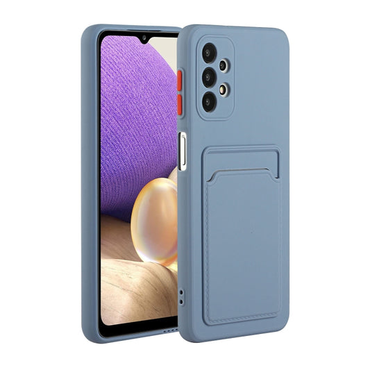 For Samsung Galaxy A52 5G / 4G Card Slot Design Shockproof TPU Protective Case(Gray) - Galaxy Phone Cases by buy2fix | Online Shopping UK | buy2fix
