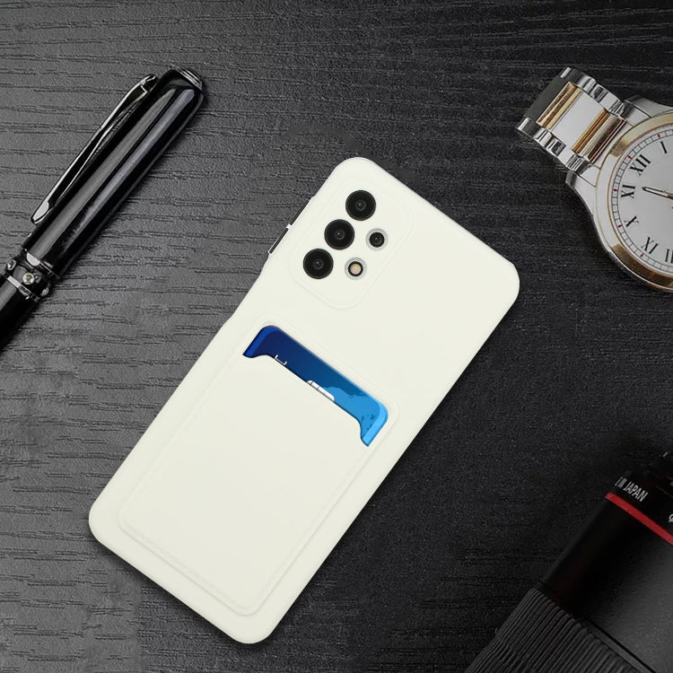 For Samsung Galaxy A52 5G / 4G Card Slot Design Shockproof TPU Protective Case(White) by buy2fix
