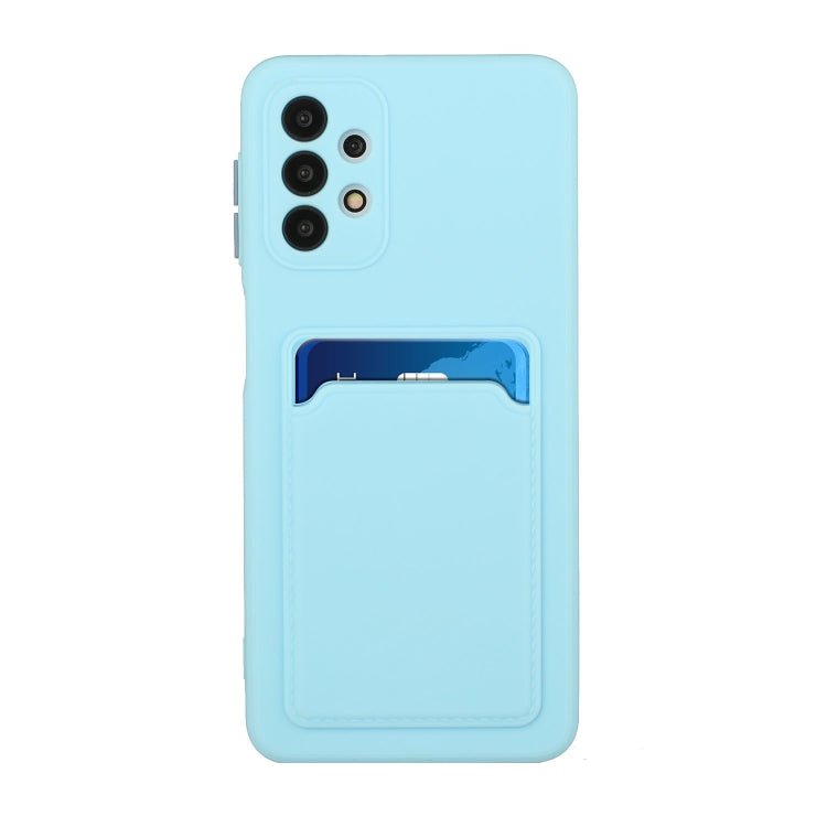For Samsung Galaxy A52 5G / 4G Card Slot Design Shockproof TPU Protective Case(Sky Blue) by buy2fix