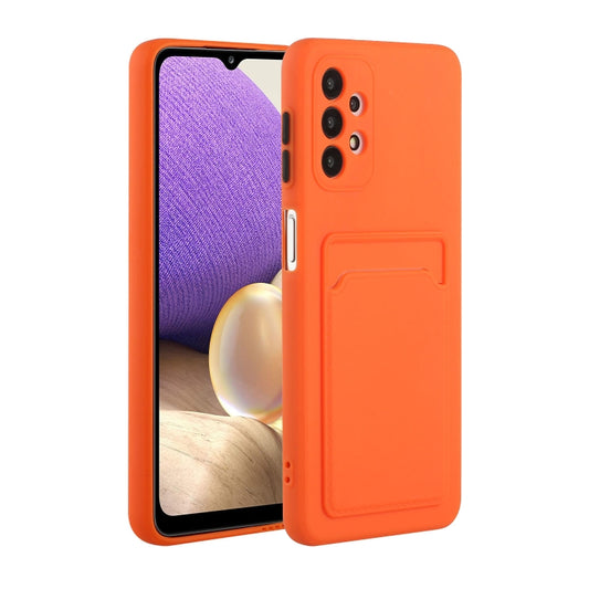 For Samsung Galaxy A52 5G / 4G Card Slot Design Shockproof TPU Protective Case(Orange) by buy2fix