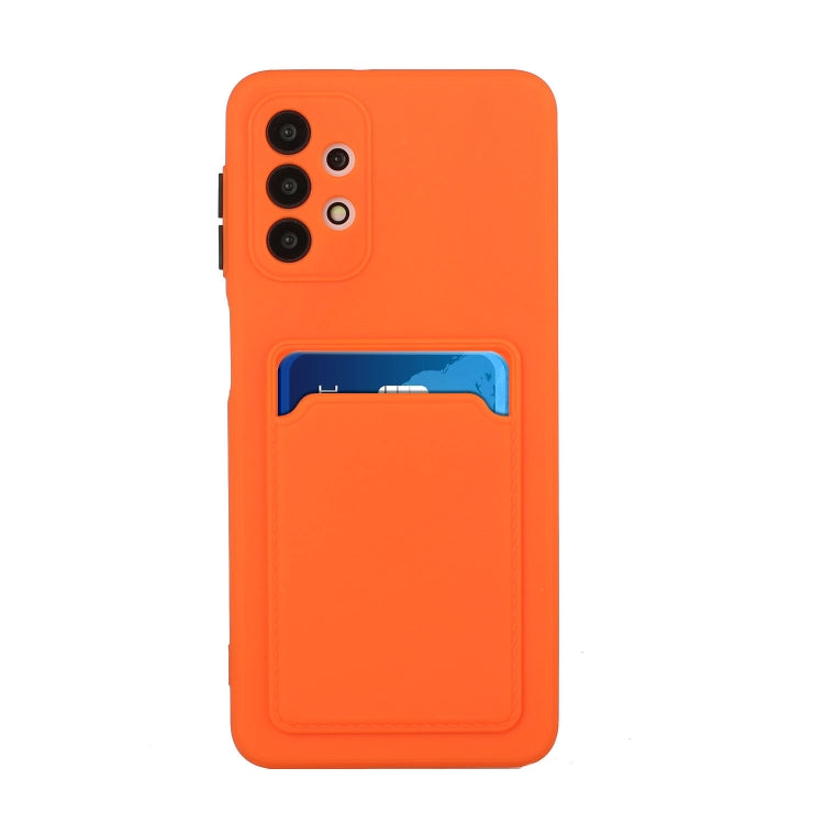 For Samsung Galaxy A52 5G / 4G Card Slot Design Shockproof TPU Protective Case(Orange) by buy2fix