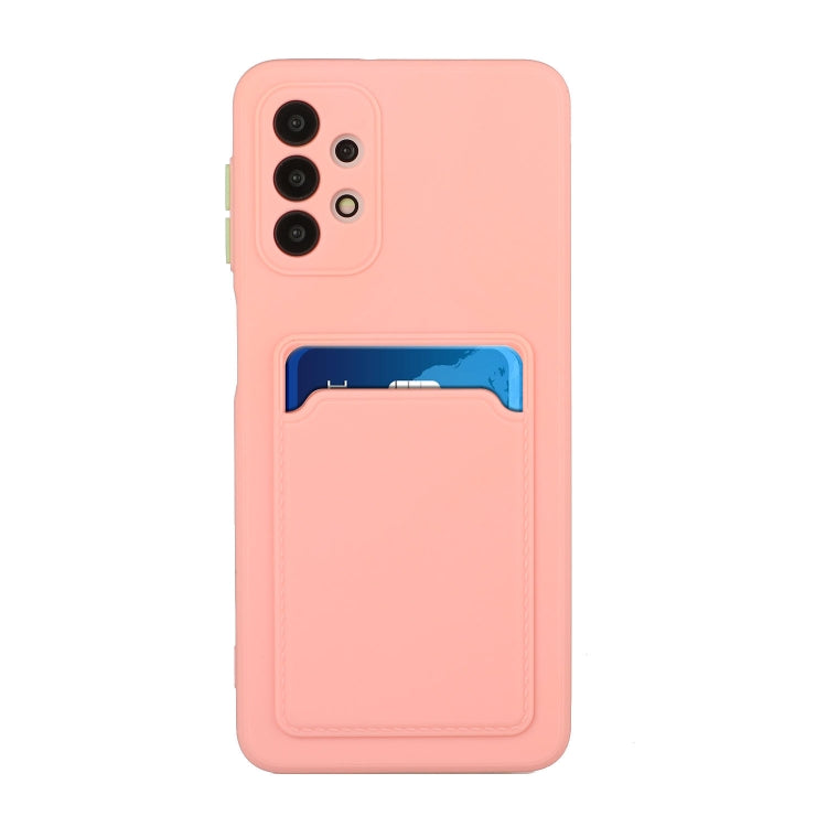 For Samsung Galaxy A52 5G / 4G Card Slot Design Shockproof TPU Protective Case(Pink) by buy2fix