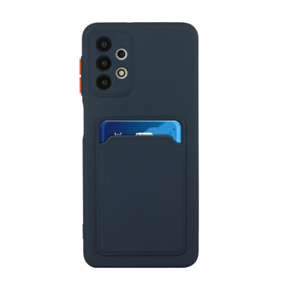 For Samsung Galaxy A72 5G / 4G Card Slot Design Shockproof TPU Protective Case(Dark Blue) by buy2fix