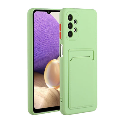 For Samsung Galaxy A72 5G / 4G Card Slot Design Shockproof TPU Protective Case(Green) by buy2fix