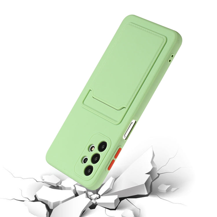 For Samsung Galaxy A72 5G / 4G Card Slot Design Shockproof TPU Protective Case(Green) by buy2fix