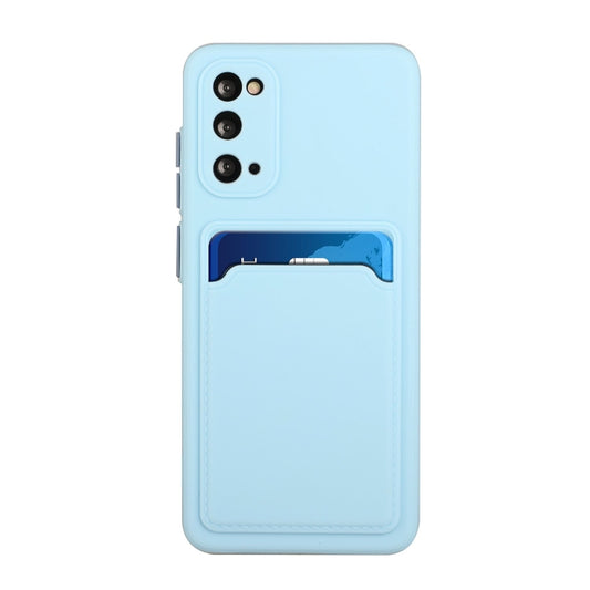 For Samsung Galaxy S20 Card Slot Design Shockproof TPU Protective Case(Sky Blue) by buy2fix