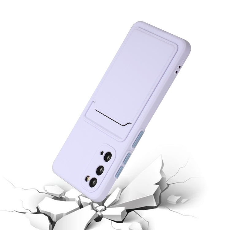 For Samsung Galaxy S20 Card Slot Design Shockproof TPU Protective Case(Purple) by buy2fix