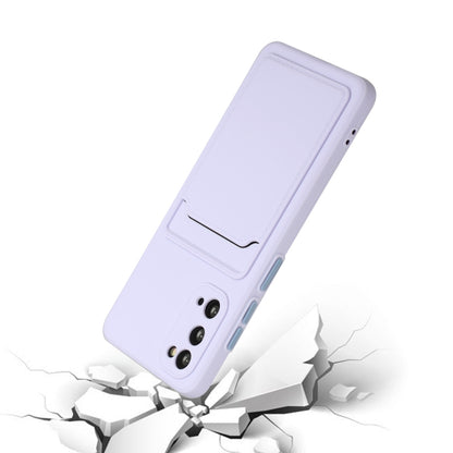 For Samsung Galaxy S20 Card Slot Design Shockproof TPU Protective Case(Purple) by buy2fix